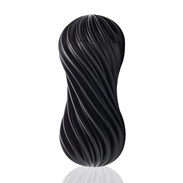 Мастурбатор Tenga FLEX Rocky Black зі змінною інтенсивністю, можна скручувати