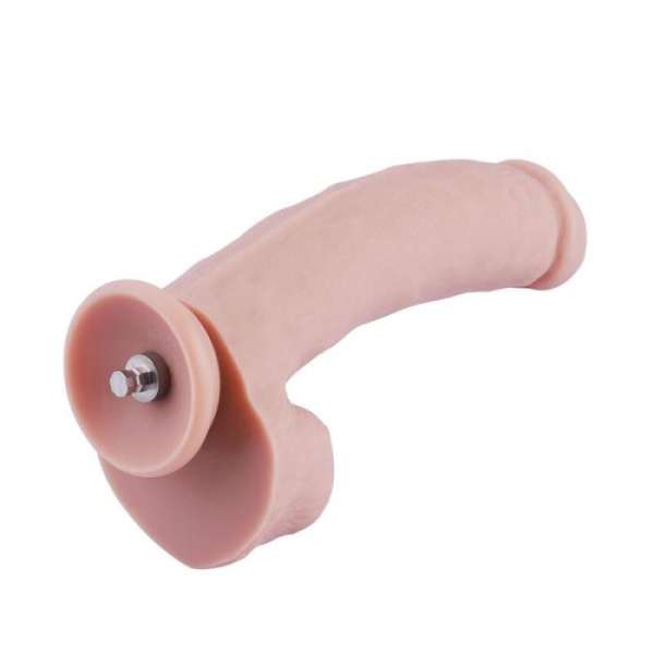 купить Силиконовый фаллоимитатор для секс-машин Hismith 8.3″ Silicone Dildo, изогнутый, система KlicLok
