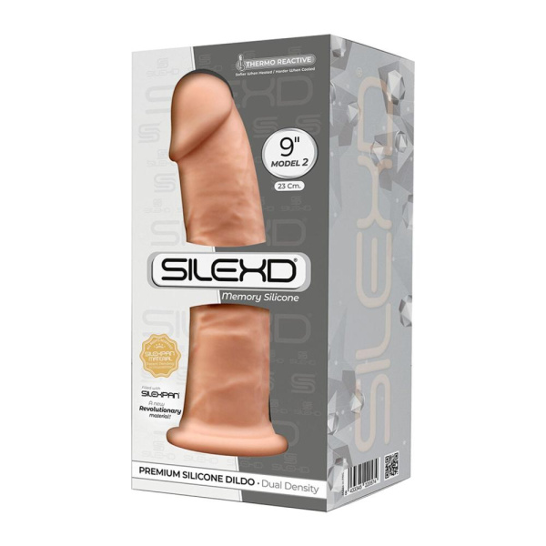 купить Фаллоимитатор SilexD Oscar Flesh (MODEL 2 size 9in), двухслойный, силикон+Silexpan, диаметр 5,4см
