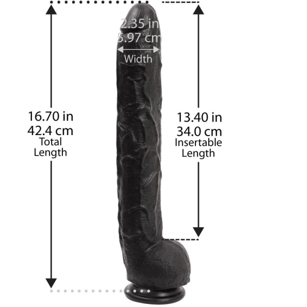 купить Фаллоимитатор Doc Johnson Dick Rambone Cock Black, диаметр 6см, длина 42см, ПВХ