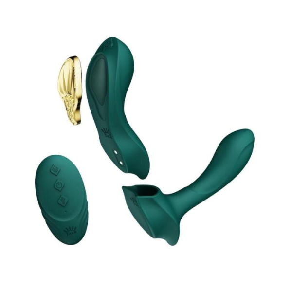 купить Смартвибратор в трусики Zalo — AYA Turquoise Green, насадка и пульт ДУ