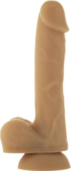 купить Гибкий фаллоимитатор на присоске ADDICTION — ANDREW 8″ Silicone Dong — Caramel, вибропуля в подарок