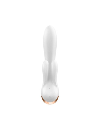 Смарт вібратор кролик із подвійним відростком Satisfyer Double Flex White