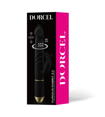 фото Вибратор Dorcel Furious Rabbit 2.0 с возвратно-поступательными движениями головки, перезаряжаемый  || фото Вібратор Dorcel Furious Rabbit 2.0 зі зворотно-поступальними рухами голівки, що перезаряджається 