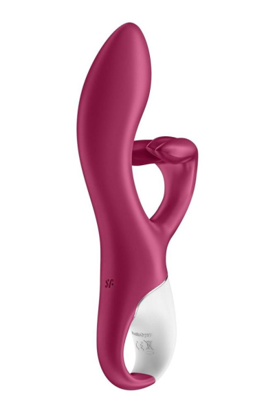 купить Вибратор кролик с тройным отростком Satisfyer Embrace me Berry, 2 мотора, диаметр 3,6 см