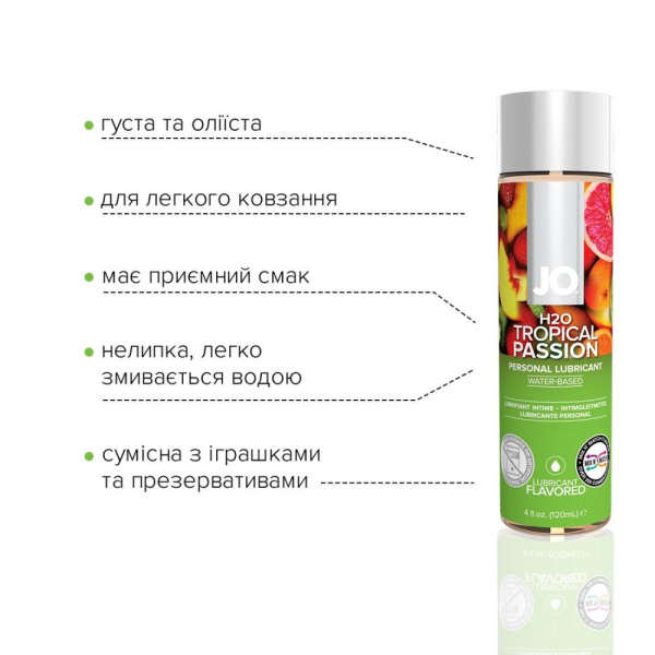 купить Смазка на водной основе System JO H2O — Tropical Passion (120 мл) без сахара, растительный глицерин