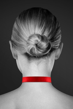 фото Чокер с замочком-сердечком Bijoux Pour Toi - HEART LOCK Red, экокожа  || фото Чокер з замочком-сердечком Bijoux Pour Toi - HEART LOCK Red, екошкіра 