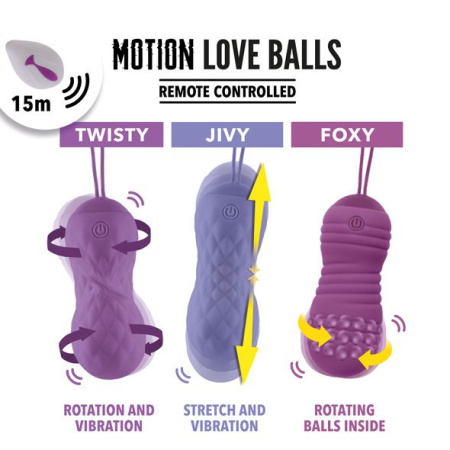 фото Вагинальные шарики с массажем и вибрацией FeelzToys Motion Love Balls Jivy с пультом ДУ, 7 режимов  || фото Вагінальні кульки з масажем і вібрацією FeelzToys Motion Love Balls Jivy з пультом дистанційного кер 