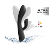 фото Вибратор-кролик с подогревом Dorcel FLEXI RABBIT BLACK, гибкий ствол
