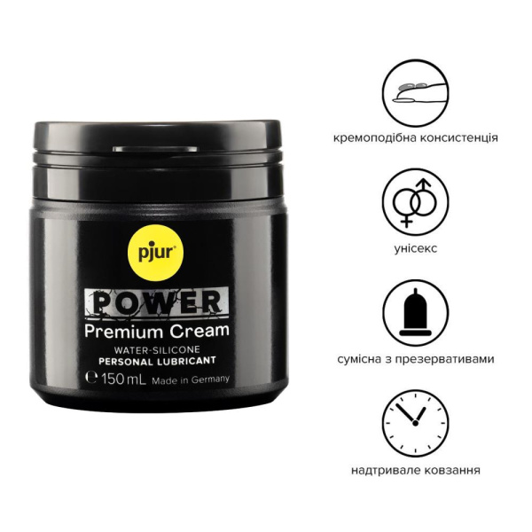 купити Густа змазка для фістингу та анального сексу pjur POWER Premium Cream 150 мл на гібридній основі