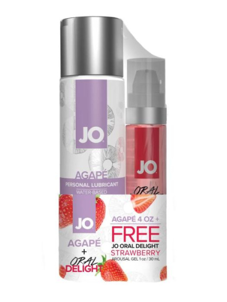 купить Комплект System JO GWP — Agape 120 ml & Oral Delight — Strawberry 30 мл