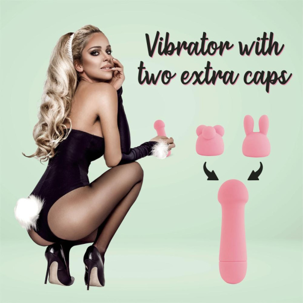 купить Мини-вибратор FeelzToys Mister Bunny Pink с двумя насадками