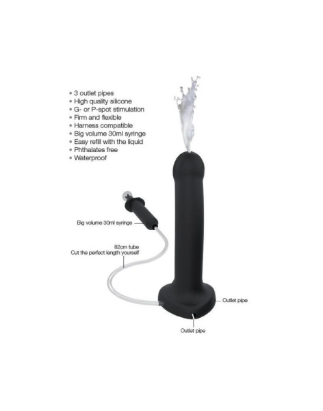 купить Кончающий фаллоимитатор Strap-On-Me Dildo Cum Flesh, диаметр 3,6см, силикон, насадка для страпона