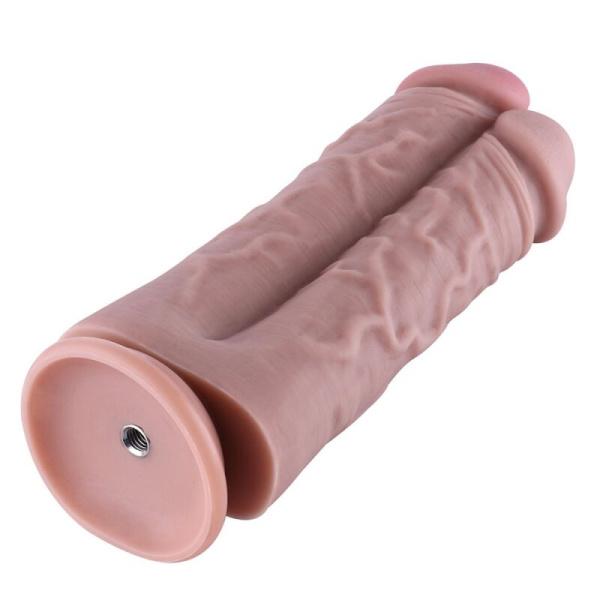 купить Двойной дилдо для секс-машин Hismith 8.5” Two Cocks One Hole Silicone Dildo
