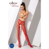 фото Эротические колготки-бодистокинг Passion S008 red, ажурные колготки с вырезом и лампасами-сеткой  || фото Еротичні колготки-бодістокінг Passion S008 red, ажурні колготки з вирізом та лампасами-сіткою 