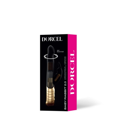 фото Вибратор-кролик Dorcel Baby Rabbit Gold 2.0 с жемчужным массажем и вращающейся головкой  || фото Вібратор-кролик Dorcel Baby Rabbit Gold 2.0 з перлинним масажем і головкою, що обертається 