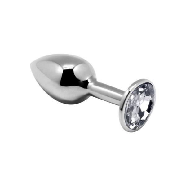 купить Металлическая анальная пробка с кристаллом Alive Mini Metal Butt Plug White M