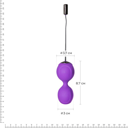 фото Вагинальные шарики с вибрацией Adrien Lastic Kegel Vibe Purple, диаметр 3,7см  || фото Вагінальні кульки з вібрацією Adrien Lastic Kegel Vibe Purple, діаметр 3,7 см 