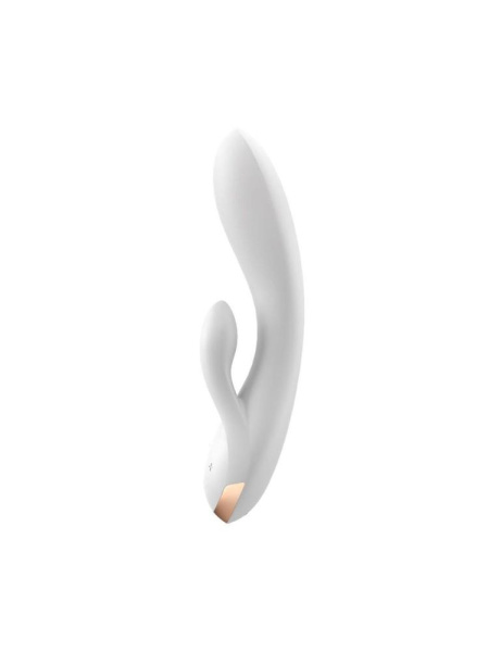 купить Смарт вибратор кролик с двойным отростком Satisfyer Double Flex White