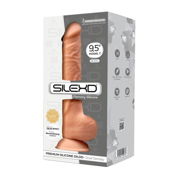 купить Фаллоимитатор SilexD Kevin Flesh (MODEL 3 size 9.5in), двухслойный, силикон+Silexpan, диаметр 4,5см