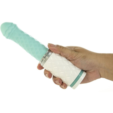 фото Роскошный вибратор-пульсатор с присоской Pillow Talk - Feisty Thrusting Vibrator Teal  || фото Розкішний вібратор-пульсатор Pillow Talk з присоскою - Feisty Thrusting Vibrator Teal 
