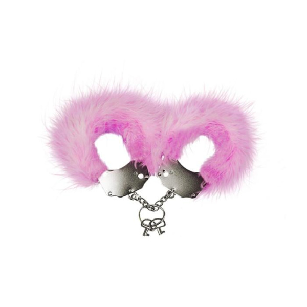 купить Наручники металлические Adrien Lastic Handcuffs Pink с розовой пушистой отделкой