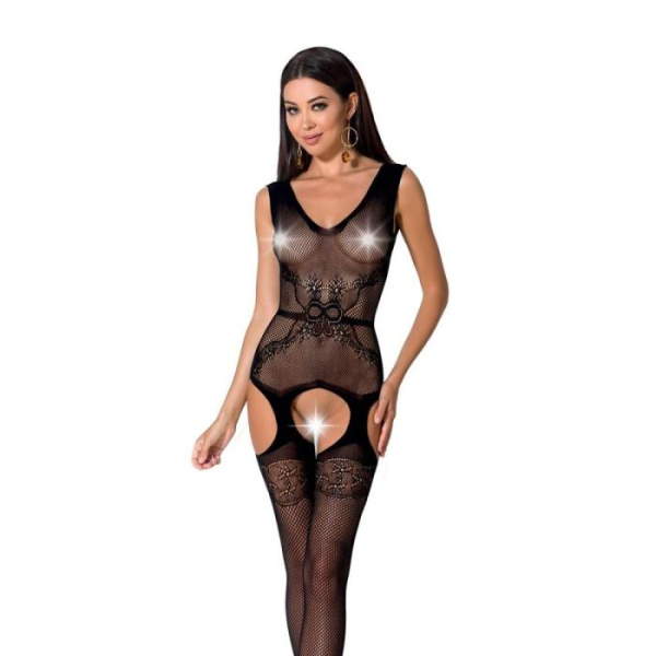 купить Бодистокинг Passion BS062 black, комбинезон, имитация чулок