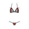 фото Комплект белья MELISSA BIKINI black XXL/XXXL - Passion: лиф со шнуровкой и трусики стринги  || фото Комплект білизни MELISSA BIKINI black XXL/XXXL - Passion: ліф зі шнурівкою і трусики стрінги 