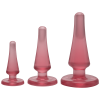 фото Набор анальных пробок Doc Johnson Crystal Jellies - Pink, макс. диаметр 2см - 3см - 4см