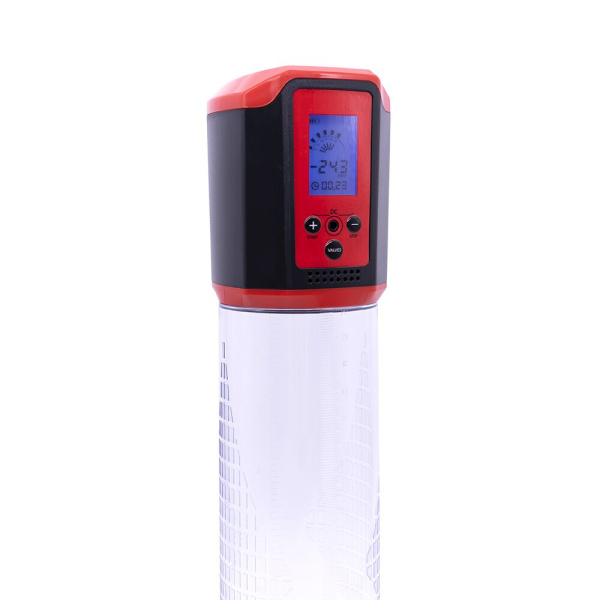 купить Автоматическая вакуумная помпа Men Powerup Passion Pump Red, LED-табло, перезаряжаемая, 8 режимов