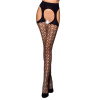 фото Эротические колготки TIOPEN 004 nero 3/4 (fishnet 40 den) - Passion, имитация чулок и пояса