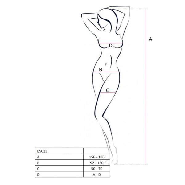 купить Бодистокинг Passion BS013 white, комбинезон, имитация чулок и пояса