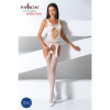фото Бодистокинг Passion BS057 white, комбинезон, имитация чулок и пояса  || фото Бодістокінг Passion BS057 white, комбінезон, імітація панчох і пояса 