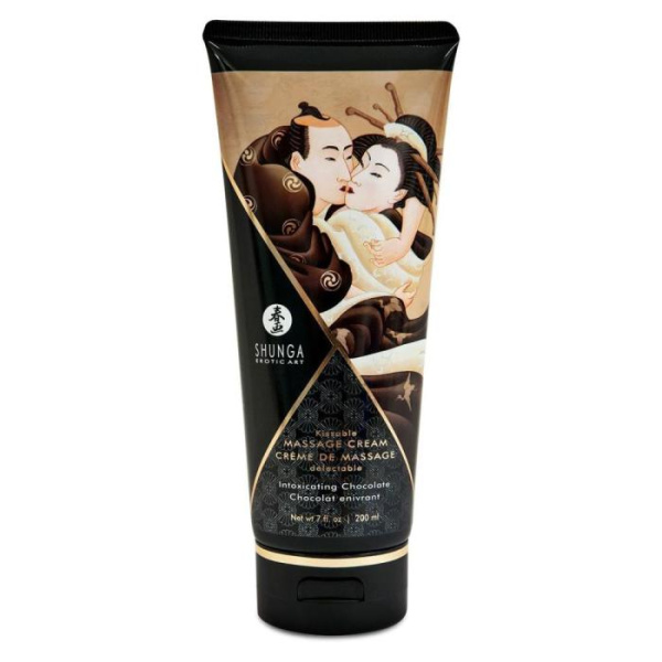 купить Съедобный массажный крем Shunga Kissable Massage Cream - Intoxicating Chocolate (200 мл)