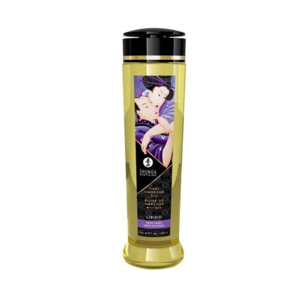 купить Массажное масло Shunga Libido - Exotic Fruit (240 мл) натуральное увлажняющее