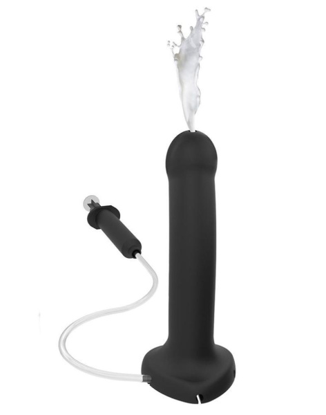 купить Кончающий фаллоимитатор Strap-On-Me Dildo Cum Black, диаметр 3,6см, силикон, насадка для страпона