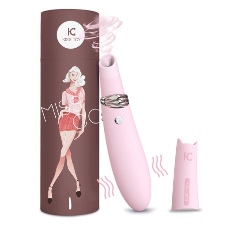фото Вакуумный стимулятор с вибрацией KisToy Miss CC Pink, можно использовать как вибратор, диаметр 36мм  || фото Вакуумний стимулятор з вібрацією KisToy Miss CC Pink, можна використовувати як вібратор, діаметр 3,6 