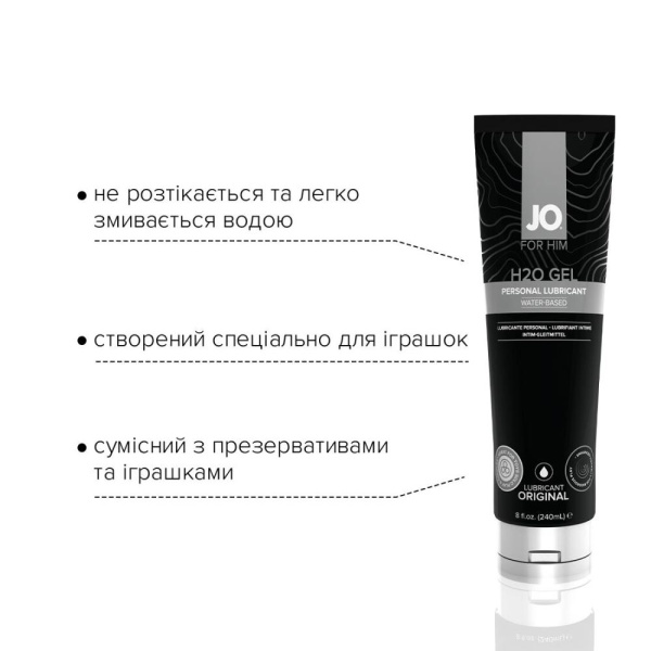 купити Густий лубрикант на водній основі System JO H2O GEL — ORIGINAL (240 мл), рослинний гліцерин