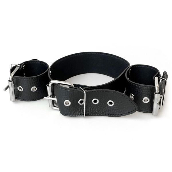 купить Ошейник с наручниками из натуральной кожи Art of Sex - Bondage Collar with Handcuffs