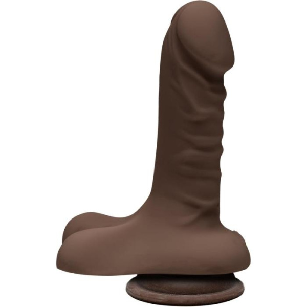 купить Фаллоимитатор Doc Johnson The D - Super D - 6 Inch With Balls - ULTRASKYN - Chocolate, диаметр 3,8см