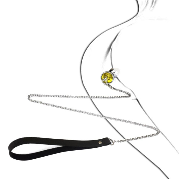 купить Металлическая анальная пробка Art of Sex Metal Anal Plug with Leash  size L с поводком