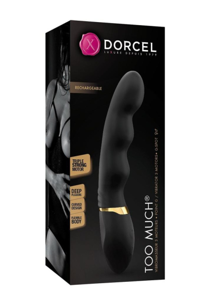 купить Вибратор ультрастимулирующий Dorcel Too Much Rechargeable Black, гибкий и мощный, 3 вибромотора