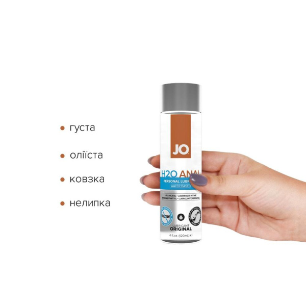 купить Анальная смазка System JO ANAL H2O - ORIGINAL (120 мл) на водной основе, растительный глицерин