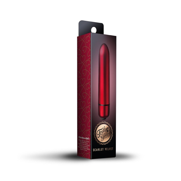 купить Вибропуля Rocks Off RO-90mm 10 Speed Scarlet Velvet матовая, 10 режимов работы, на батарейке
