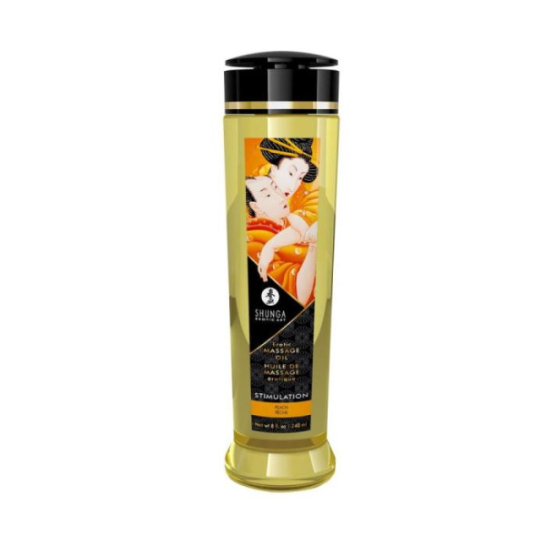 купить Массажное масло Shunga Stimulation - Peach (240 мл) натуральное увлажняющее
