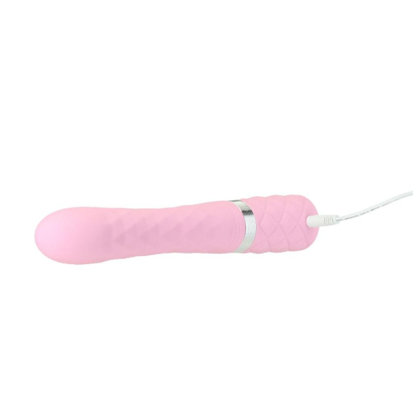 купить Роскошный кролик с ротацией и вибрацией Pillow Talk Lively, Pink, кристалл Сваровски, тройной отрост