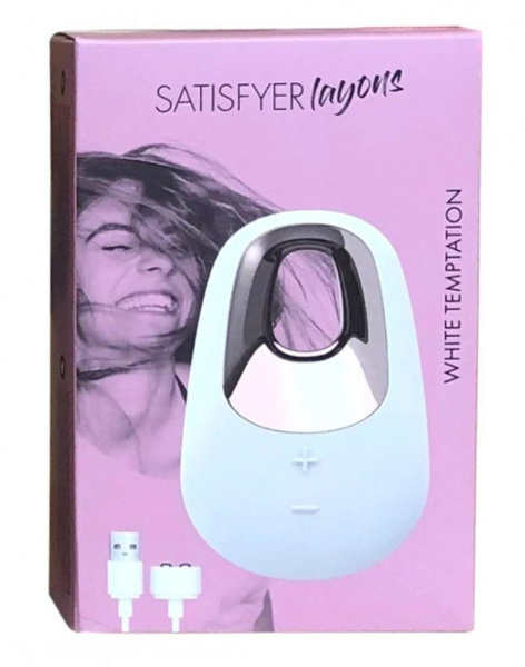 купить Мощный вибратор Satisfyer Lay-On - White Temptation, водонепроницаемый,15 режимов работы