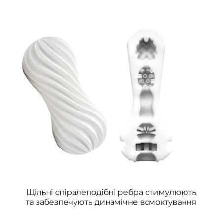 фото Мастурбатор Tenga FLEX Silky White с изменяемой интенсивностью, можно скручивать  || фото Мастурбатор Tenga FLEX Silky White зі змінною інтенсивністю, можна скручувати 
