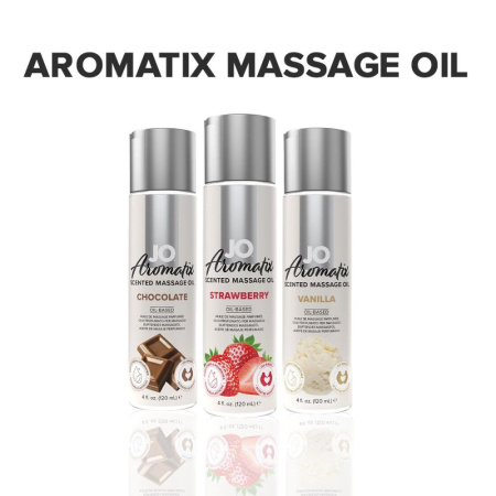 фото Натуральное массажное масло System JO Aromatix — Massage Oil — Strawberry 120 мл  || фото Натуральна масажна олія System JO Aromatix — Massage Oil — Strawberry 120 мл 