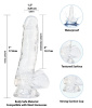 фото Прозрачный фаллоимитатор на присоске ADDICTION — Clear Dildo with Balls 7″, вибропуля в подарок  || фото Прозорий фалоімітатор на присосці ADDICTION — Clear Dildo with Balls 7″, віброкуля в подарунок 